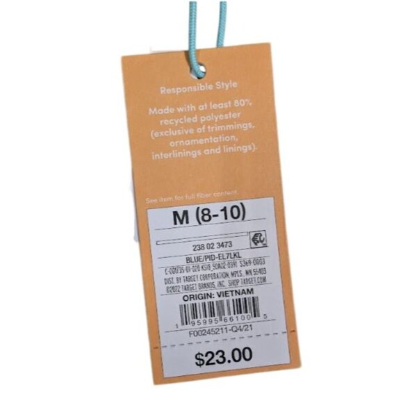 Kona Sol Women's High Waist Medium Coverage Swimsuit Bottom Blue Size M - Picture 4 of 4